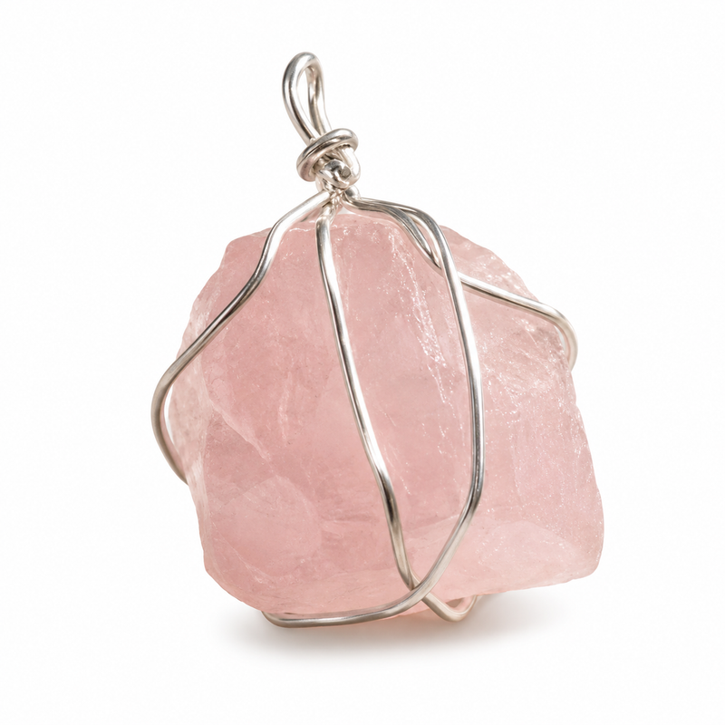 Morganite Raw Crystal Pendant - product image 2