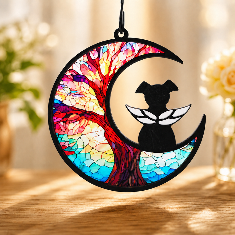 Rainbow Bridge Pet Memorial Suncatcher Ornament