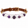 Natural Amethyst Crystal Pet Necklace