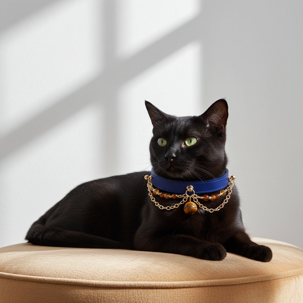 Nebu Handmade Natural Gemstone Pet Colla