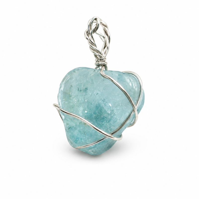 Aquamarine Raw Crystal Pendant - product image 1