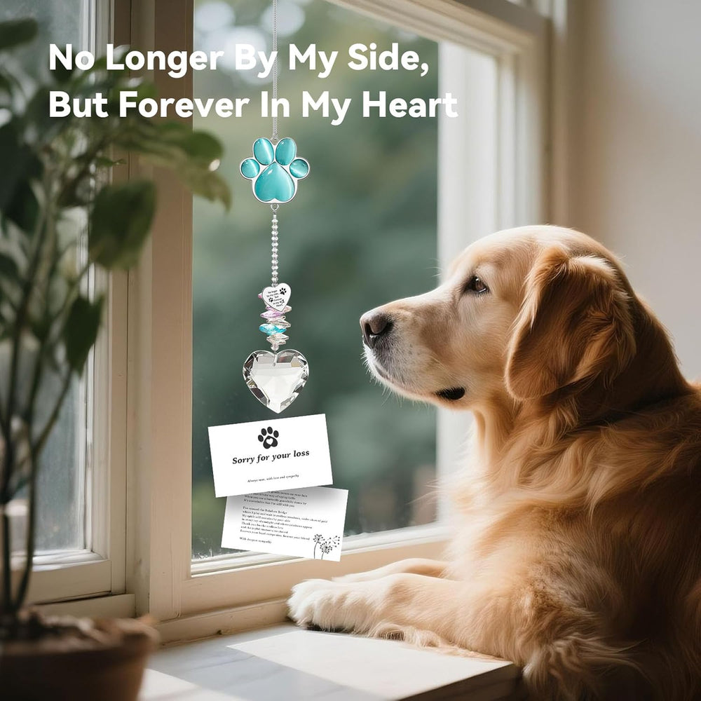 Pet Memorial Crystal Suncatcher – Rainbow Remembrance Gift