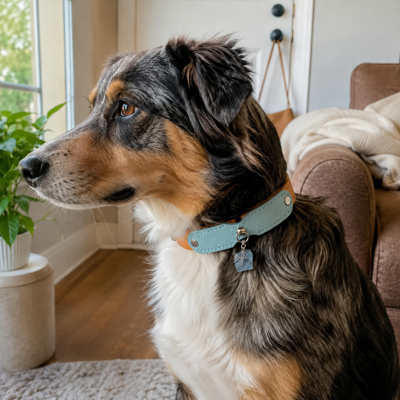 Mobius Guardian Loop Natural Crystal Pet Collar