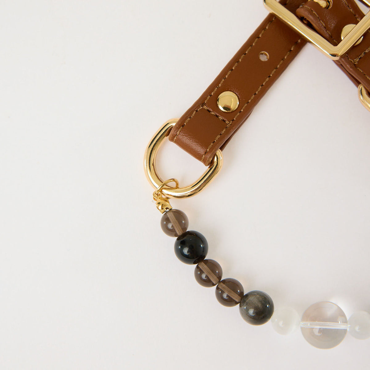 Natural Black Obsidian Crystal Pet Collar Necklace