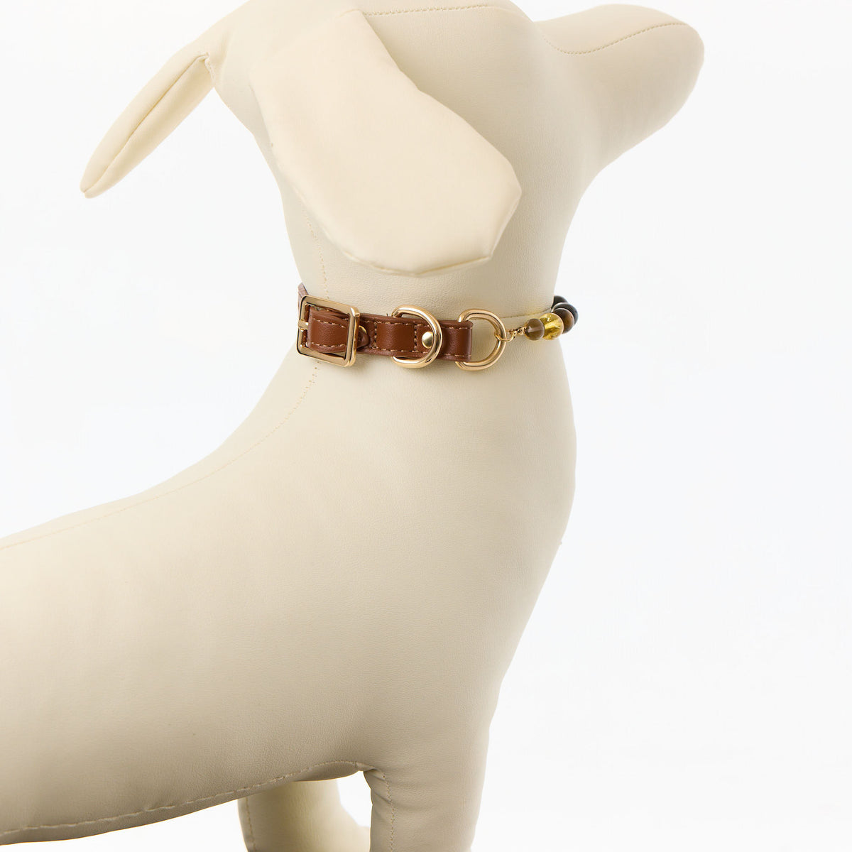 Natural Tiger Eye Crystal Pet Collar Necklace