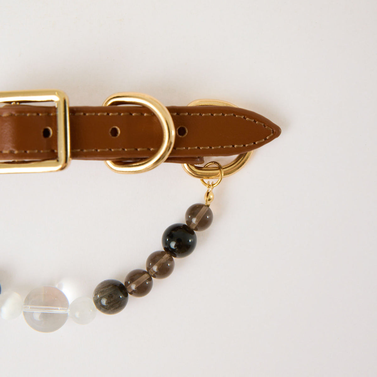 Natural Black Obsidian Crystal Pet Collar Necklace