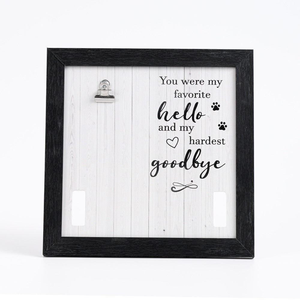 Pet Memorial Photo Frame with Collar Holder Keepsake
