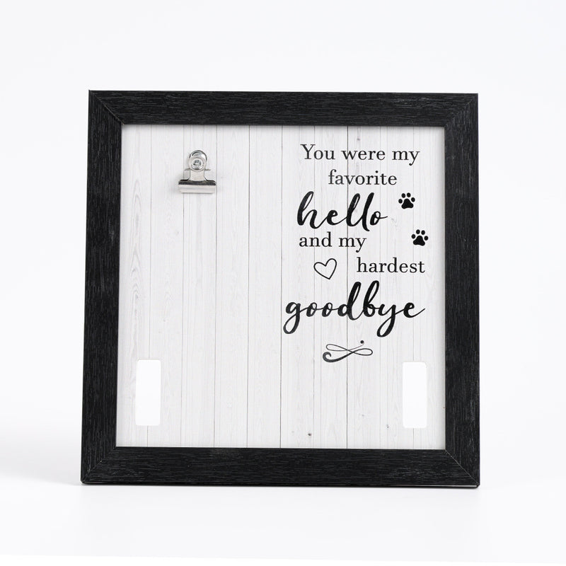 Pet Memorial Photo Frame with Collar Holder Keepsake
