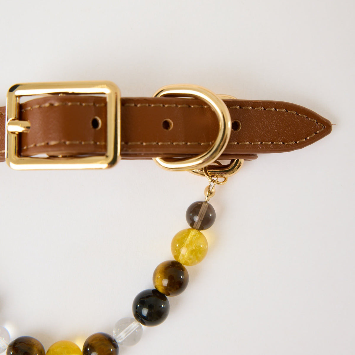 Natural Tiger Eye Crystal Pet Collar Necklace