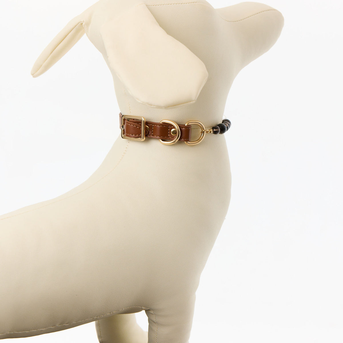 Natural Black Obsidian Crystal Pet Collar Necklace