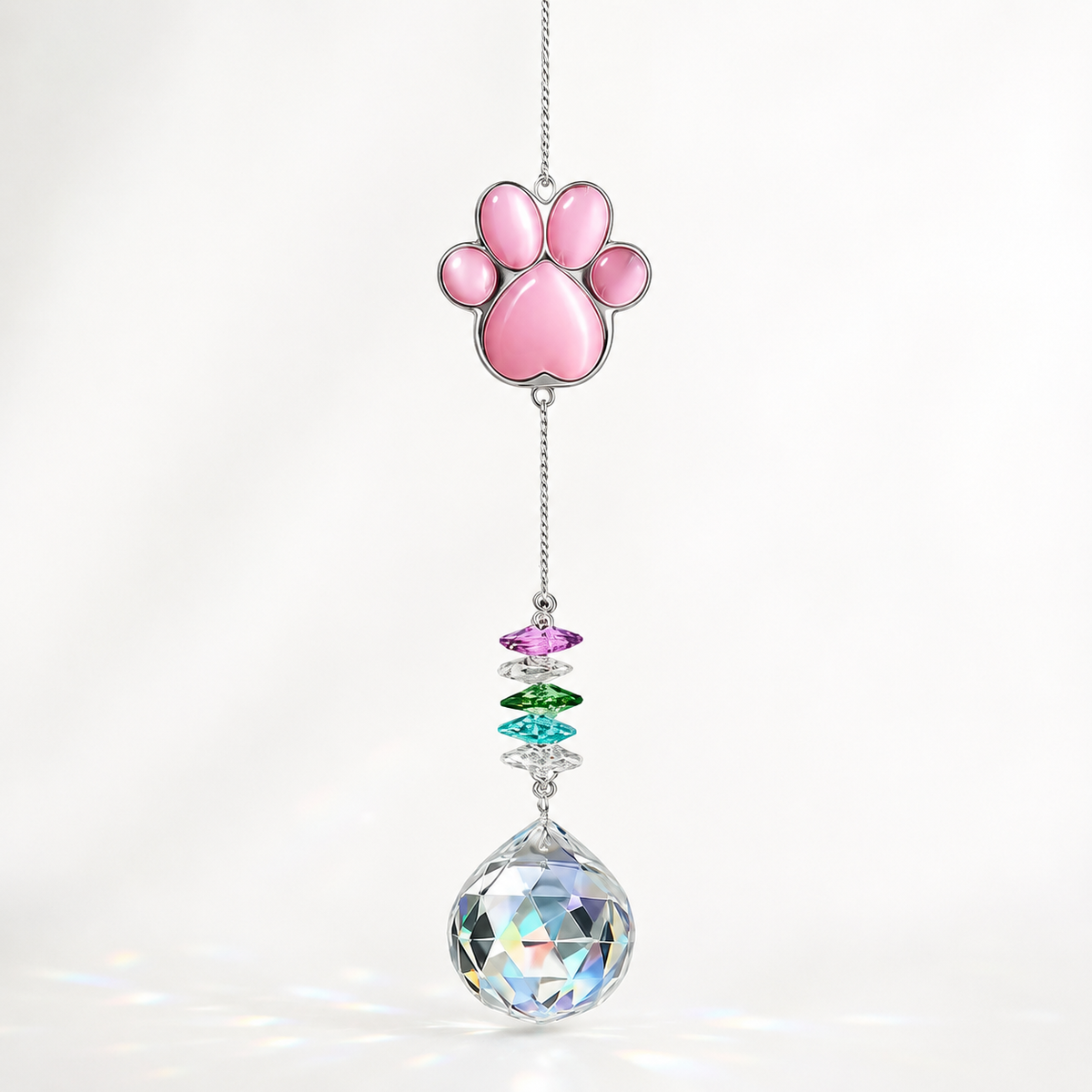Pet Memorial Crystal Suncatcher – Rainbow Remembrance Gift
