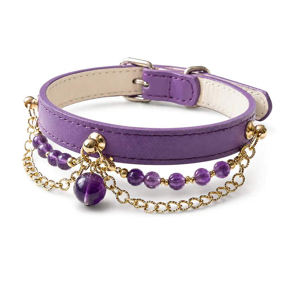 Nebu Handmade Natural Gemstone Pet Colla