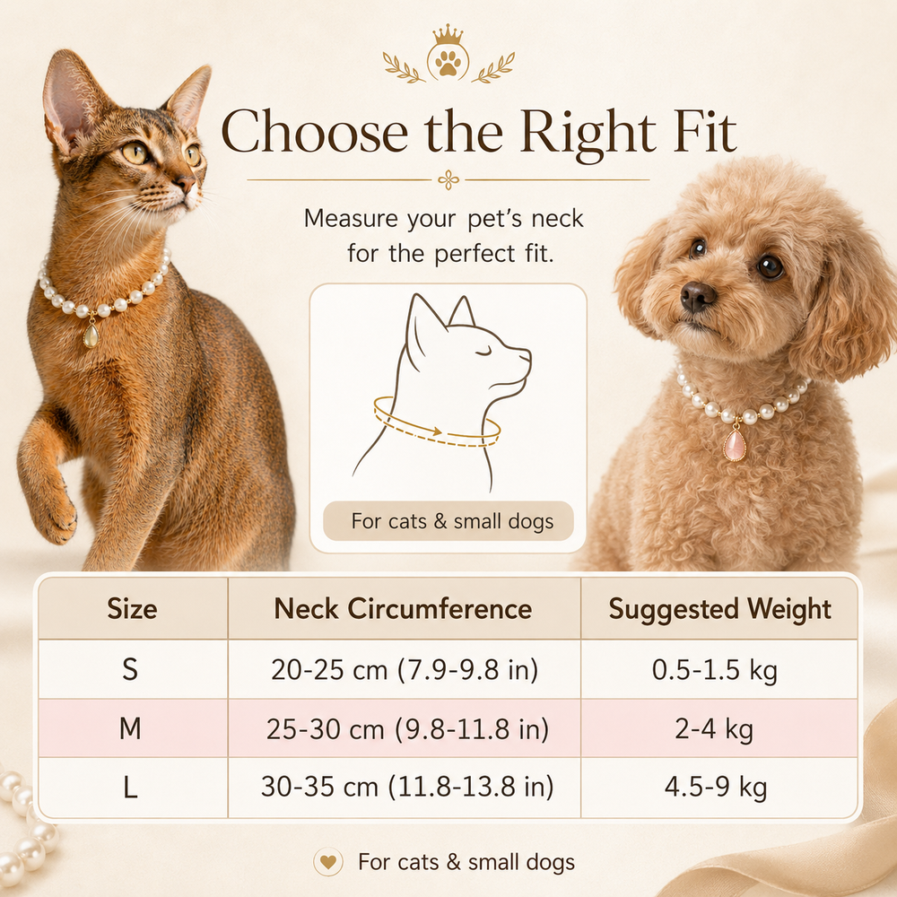 Teardrop Pearl Pet Necklace for Cats and Small Dogs - product image 4